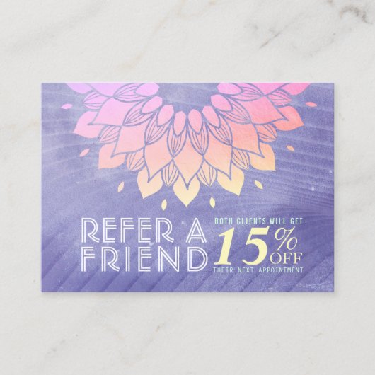 ヨガインストラクター紹介金ゴールド曼荼羅 紹介カード (正面)