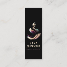 ヨガインストラクター蓮の瞑想ポーズブラシストローク スキニー名刺