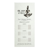 ヨガインストラクター蓮の瞑想ポーズブラシストローク ラックカード (正面)