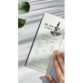 ヨガインストラクター蓮の瞑想ポーズブラシストローク ラックカード