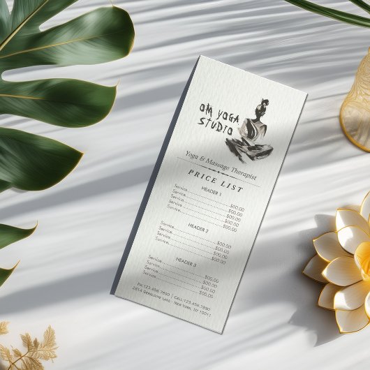 ヨガインストラクター蓮の瞑想ポーズブラシストローク ラックカード