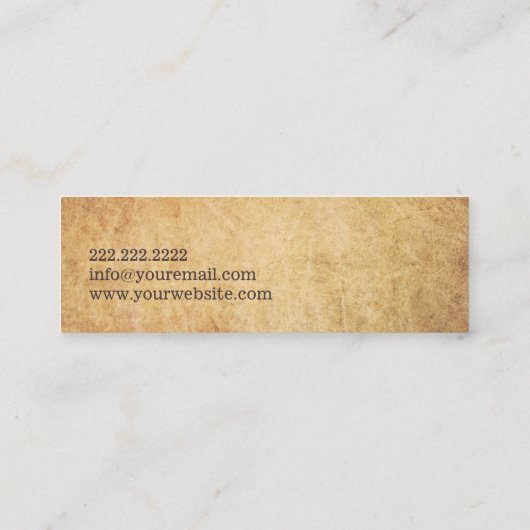 ヨガインストラクター金ゴールドオムシンボルエレガントティール（緑がかった色） スキニー名刺 (裏面)