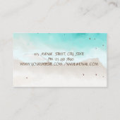 ヨガインストラクター金ゴールドツリーウィメンシルエット 名刺 (裏面)