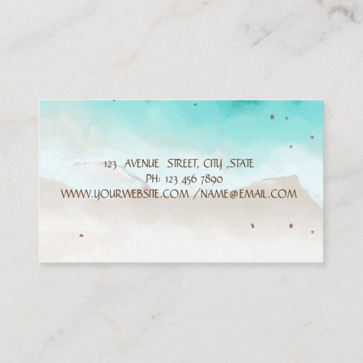 ヨガインストラクター金ゴールドツリーウィメンシルエット 名刺 (裏面)