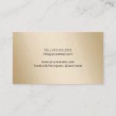 ヨガインストラクター金ゴールドツリーサークル 名刺 (裏面)