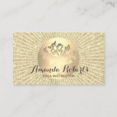 ヨガインストラクター金ゴールドツリーサークル 名刺 (正面)