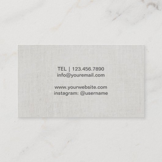 ヨガインストラクター金ゴールドツリーリエレガントネン 名刺 (裏面)