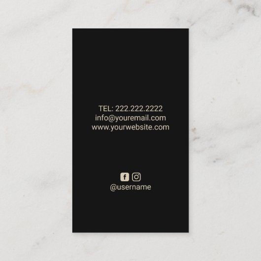 ヨガインストラクター金ゴールドロータスロゴウェルネススパ 名刺 (裏面)