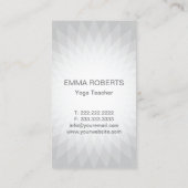 ヨガインストラクター金ゴールドロータスロゴモダン幾何学模様 名刺 (裏面)