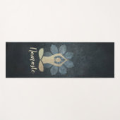 ヨガインストラクター金ゴールド瞑想ポーズマンダラサイン ヨガマット (正面(横))