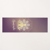 ヨガインストラクター金ゴールド瞑想ポーズマンダラサイン ヨガマット (正面(横))