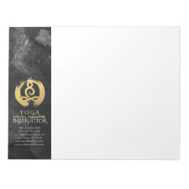 ヨガインストラクター金ゴールド瞑想姿勢禅シンボル ノートパッド