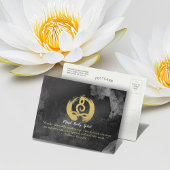 ヨガインストラクター金ゴールド瞑想姿勢禅シンボル ポストカード