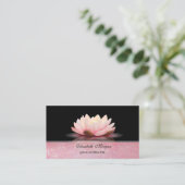ヨガインストラクター グリッター ロータス フラワー 名刺 (スタンド正面)