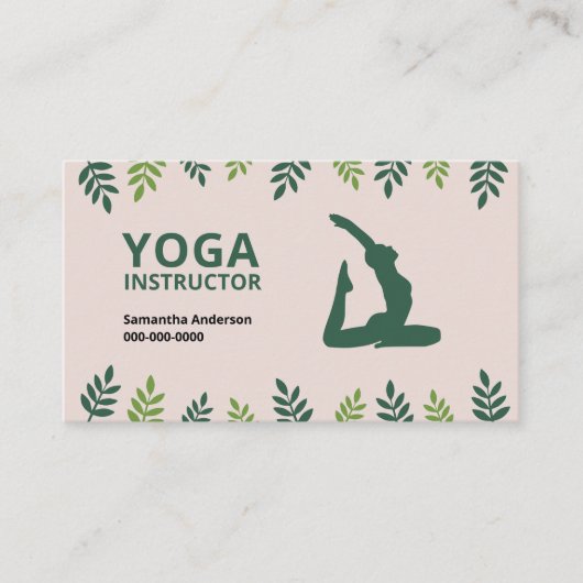 ヨガインストラクター(グリーン離れ) 名刺 (正面)