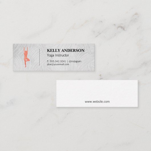 ヨガインストラクター スキニー名刺 (正面/裏面)