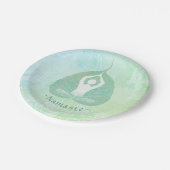 ヨガインストラクター スタジオ 瞑想 ポーズ ボディリーフ ペーパープレート (アングル)