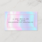 ヨガインストラクター,ツリー女性シルエットホログラフィック 名刺 (裏面)