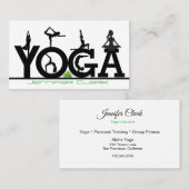 ヨガインストラクター&ポーズビジネスカード 名刺 (正面/裏面)