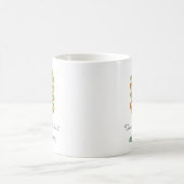 ヨガインストラクター レトロスワール 名前 引用 コーヒーマグカップ (中央)