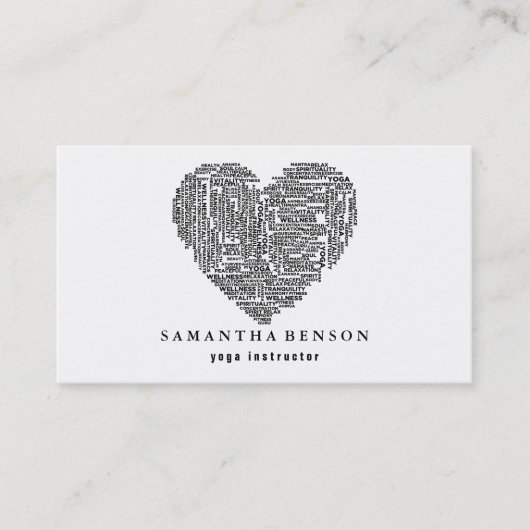 ヨガインストラクター 名刺 (正面)