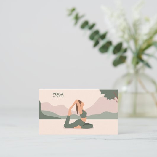 ヨガインストラクター 名刺 (スタンド正面)
