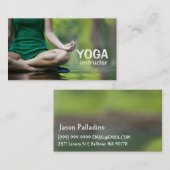 ヨガインストラクター、瞑想ビジネスカード 名刺 (正面/裏面)