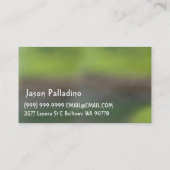 ヨガインストラクター、瞑想ビジネスカード 名刺 (裏面)