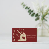 ヨガインストラクター、金ゴールドグリッター女性 名刺 (スタンド正面)