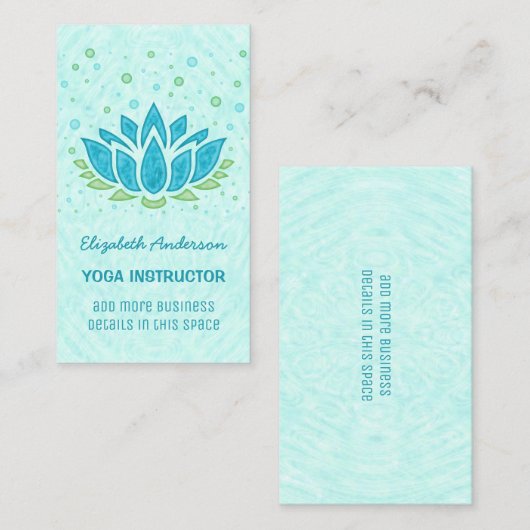 ヨガインストラクター|青蓮の花の禅定 名刺 (正面/裏面)