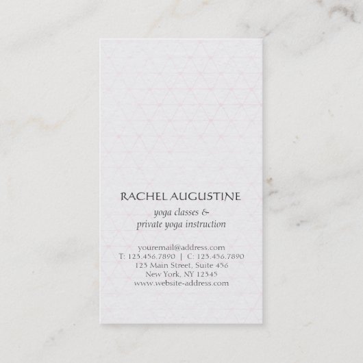 ヨガインストラクターOMシンボルクラスパスロイヤリティカード ロイヤリティカード (裏面)