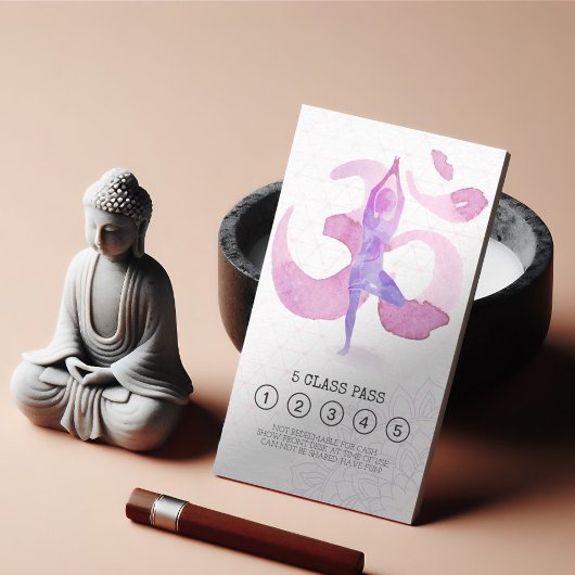 ヨガインストラクターOMシンボルクラスパスロイヤリティカード ロイヤリティカード