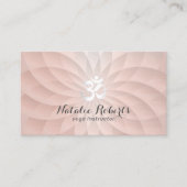 ヨガインストラクターOmロゴバラ金ゴールドスパイラルロータス 名刺 (正面)