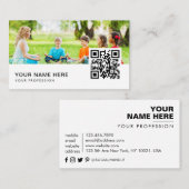 ヨガインストラクターQRコード 名刺 (正面/裏面)