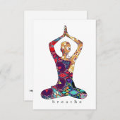 ヨガインスパイアあいさつカード…勇気付けられるカード サンキューカード (正面/裏面)