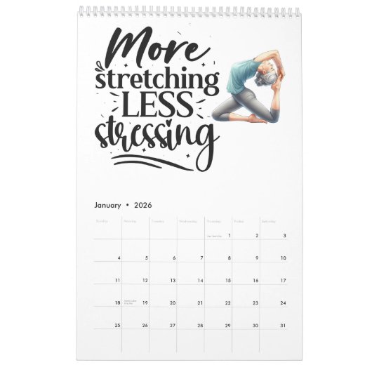 ヨガインスピレーション カレンダー (1月 2026)