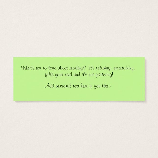 ヨガインナーピースのブックマーク (裏面)