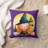 ヨガウィッチとネコの水の色ハロウィーン クッション (ブランケット)