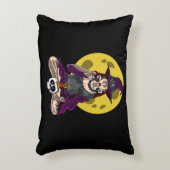 ヨガウィッチゼン瞑想ナマステハロウィーン アクセントクッション (正面(垂直))