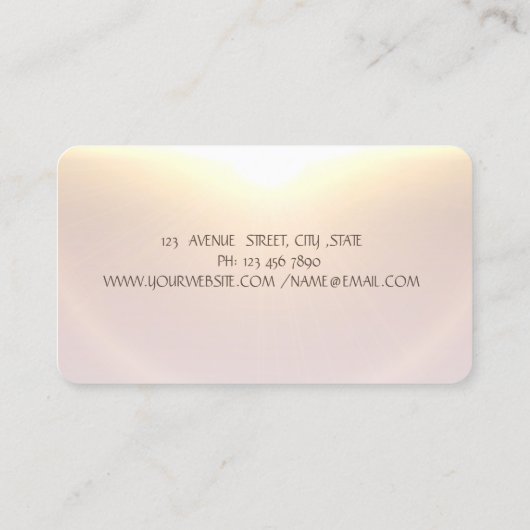 ヨガウィメンシルエット抽象芸術 名刺 (裏面)