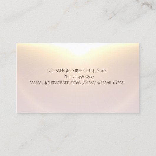 ヨガウィメンシルエット金ゴールドサンヨガインストラクター 名刺 (裏面)