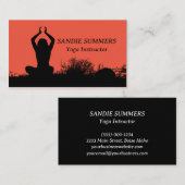 ヨガウェルネスインストラクター瞑想ビジネスカード 名刺 (正面/裏面)