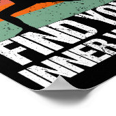 ヨガウォリアー感動的リーサンセット引用文 ポスター (角)