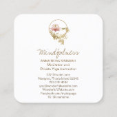 *~*ヨガウォーターリリーロータスマインドフルネスグリッター スクエア名刺 (裏面)