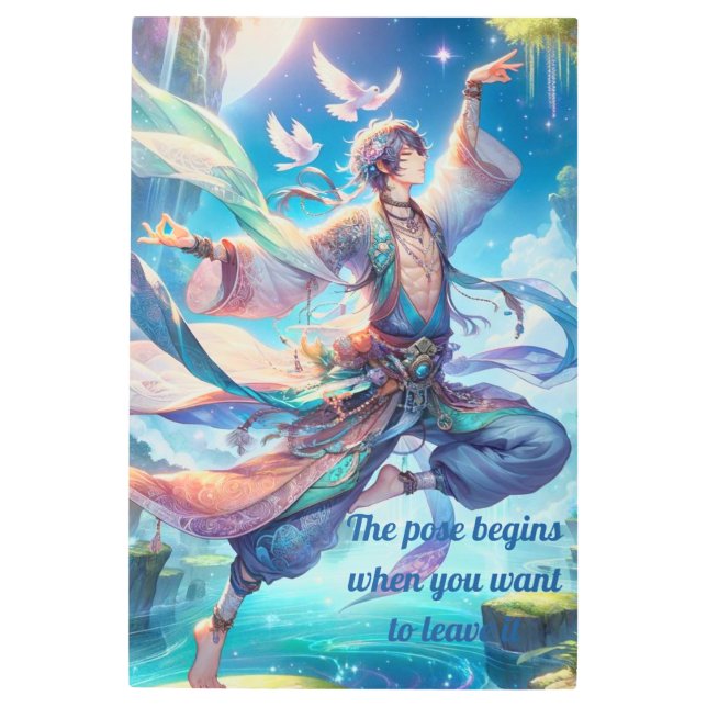 ヨガウォールアート メタルプリント (正面)