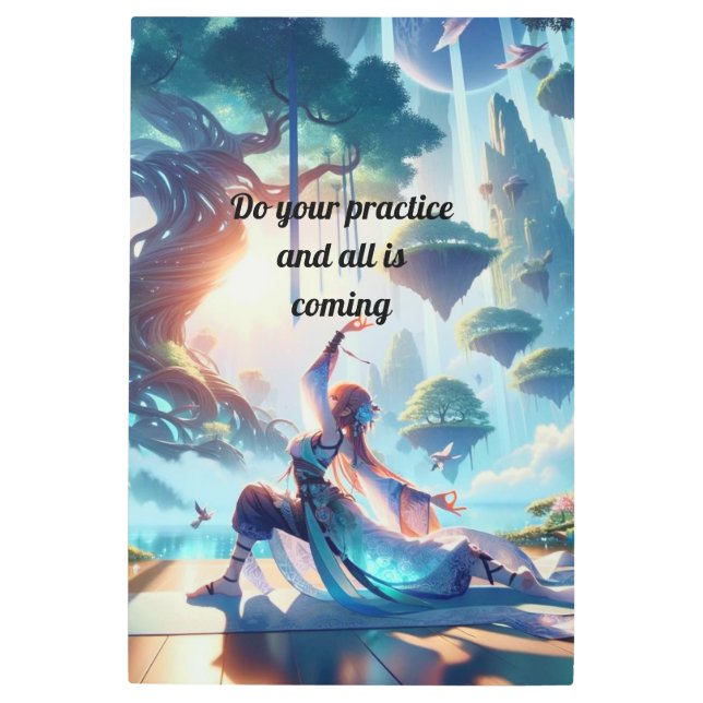 ヨガウォールアート メタルプリント (正面)