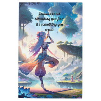 ヨガウォールアート メタルプリント