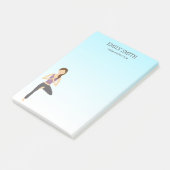 ヨガウーマンインツリーポーズヨガインストラクター ポストイット (アングル)