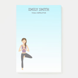 ヨガウーマンインツリーポーズヨガインストラクター ポストイット