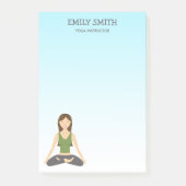 ヨガウーマンインロータスポーズヨガインストラクター ポストイット (正面)